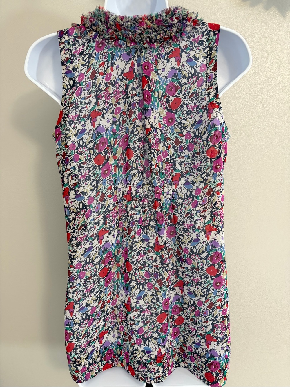 CAbi Multicolor Floral Ruffle-Neck Sleeveless Tank - Picture 14 of 16
